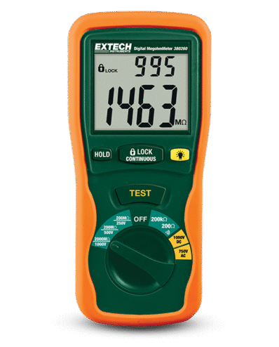 mégohmmètre numérique à réglage automatique extech 380260